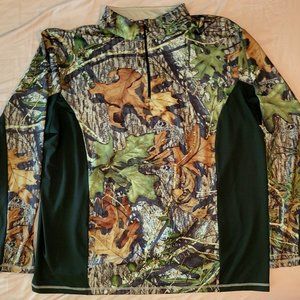 Turkey Thugs Mossy Oak 1/4 Zip Pullover Camo/Black Size XL
